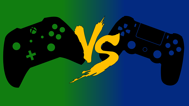 manette ps4 et xbox en infographie